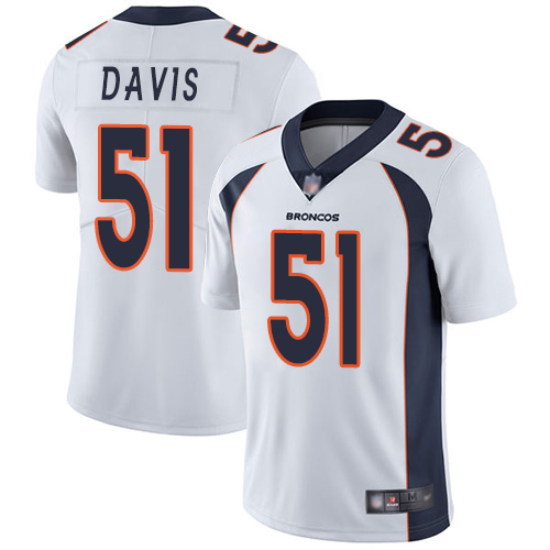 Men Denver Broncos #51 Todd Davis White Vapor Untouchable Limited Player Football NFL Jersey->denver broncos->NFL Jersey